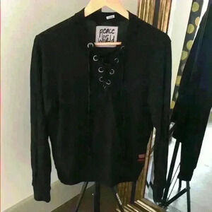 Black Sweater Peace Love world